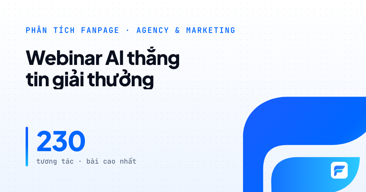 SEONGON: vì sao webinar và playbook về AI hút tương tác hơn tin giải thưởng