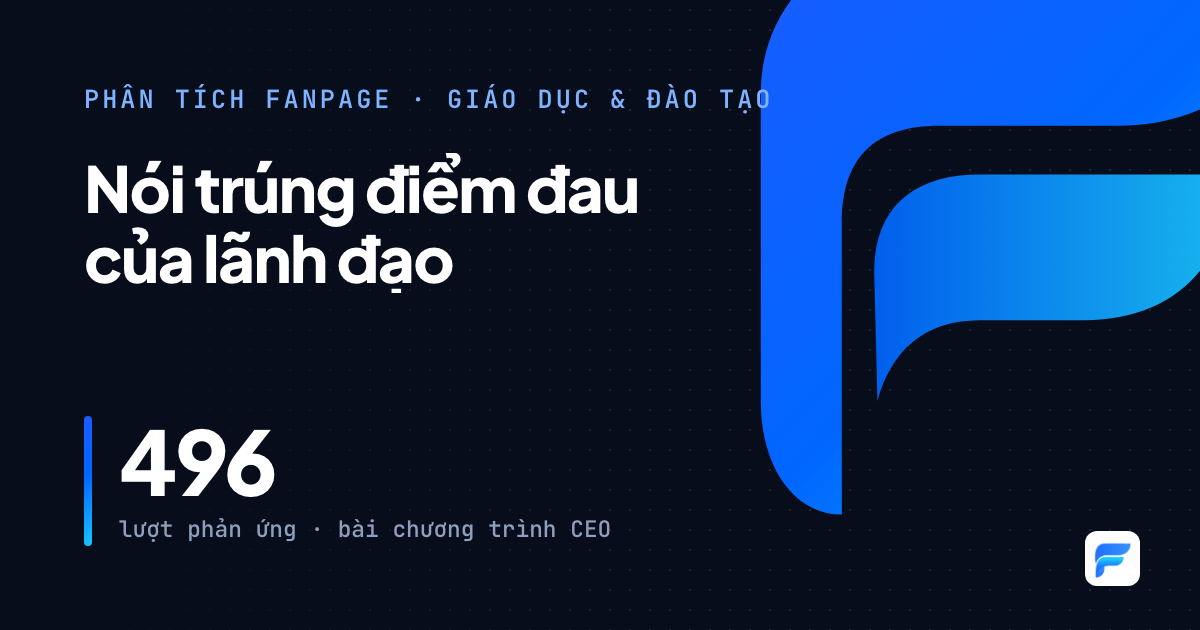 Học Viện Quản Lý PACE: nội dung nói trúng điểm đau của CEO thắng thông điệp truyền cảm hứng chung
