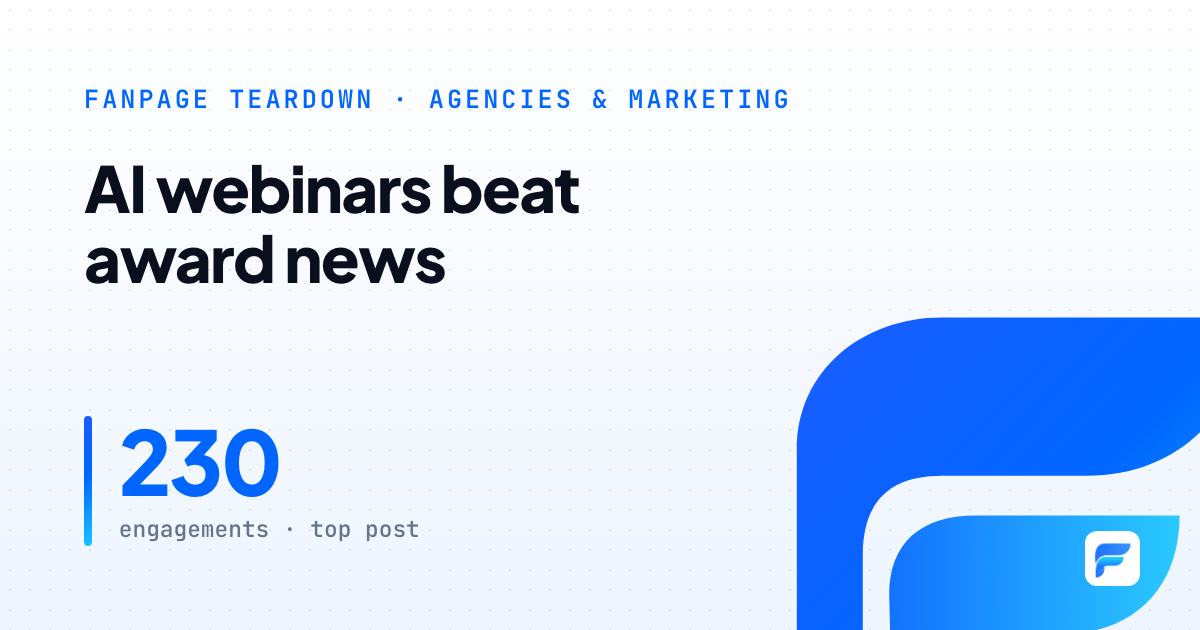 SEONGON: why AI webinars and playbooks outperform partnership and award news