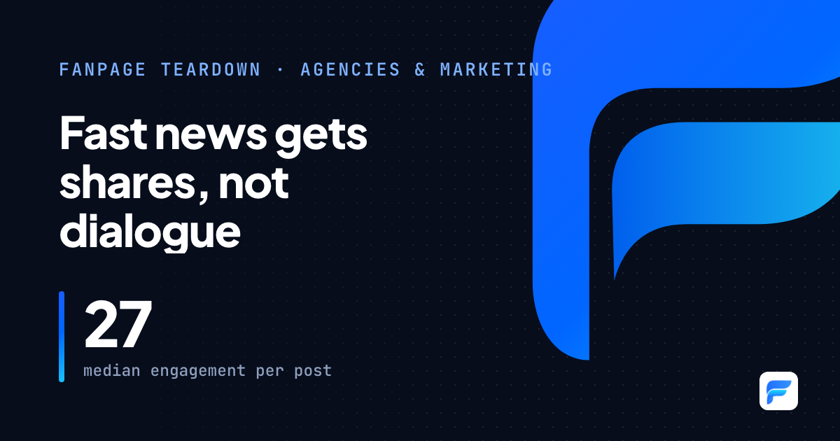 MarketingTrips: company news gets shared but sparks almost no discussion