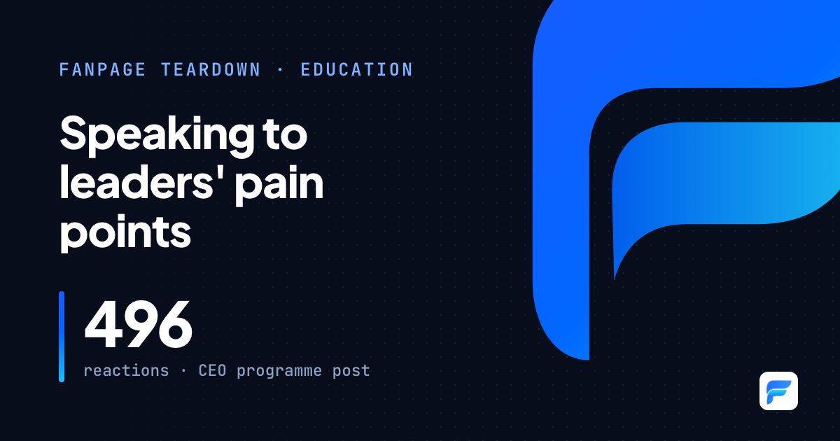Học Viện Quản Lý PACE: CEO pain-point content beats generic inspiration